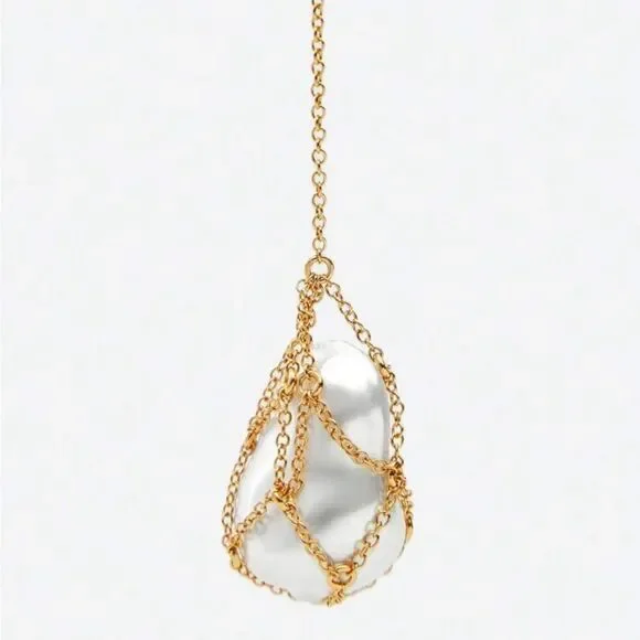 Elegant Gold and pearl Earrings Q430 - Picture 2 of 6